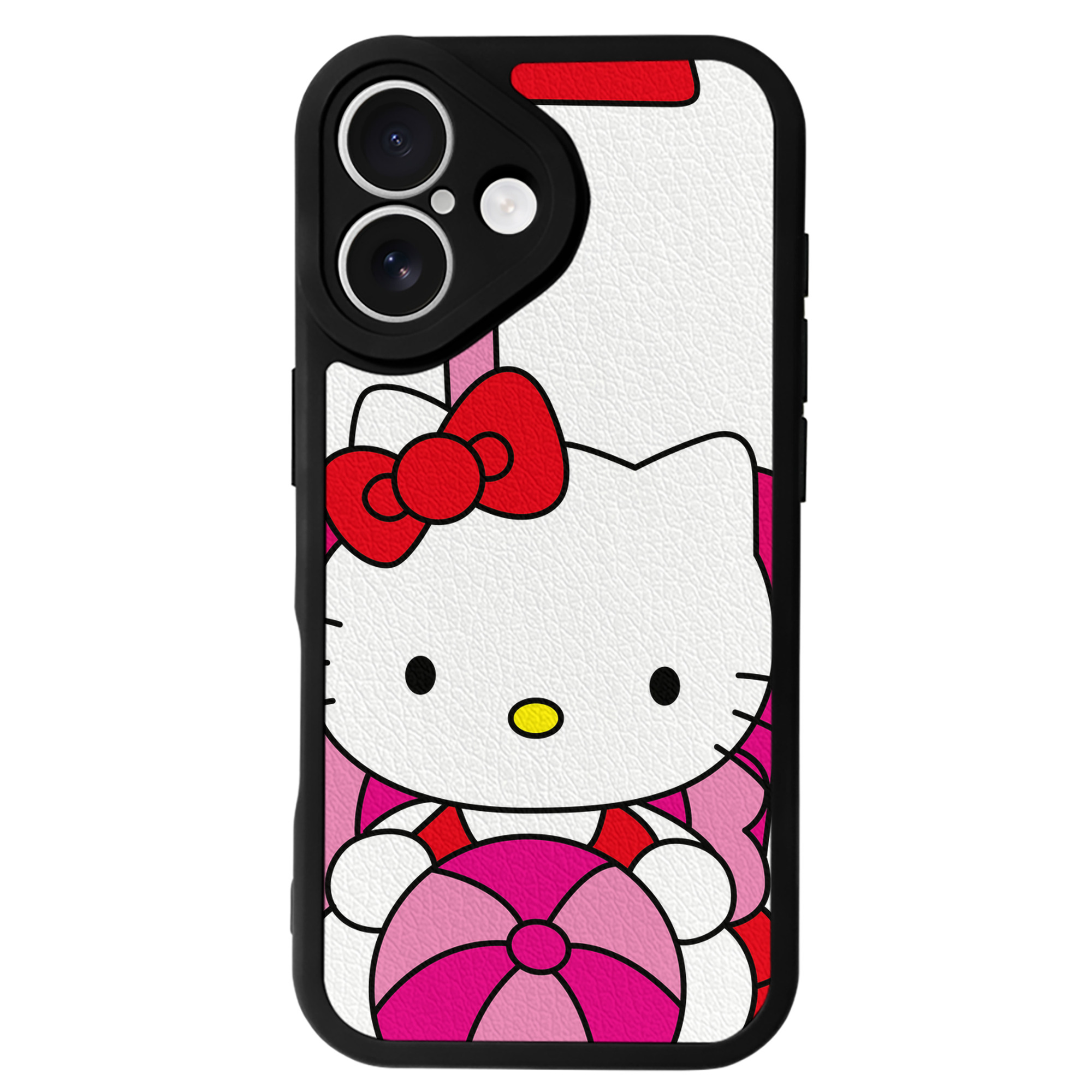 （画像用） Hello Kitty ハローキティ 【iPhone 16シリーズ対応】シリコンスマホケース（レザー調） 材質：シリコン